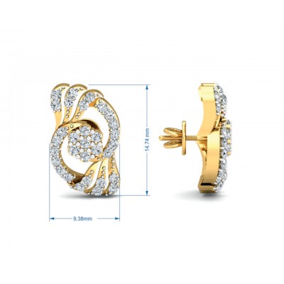 Inara Diamond Earrings in Gold